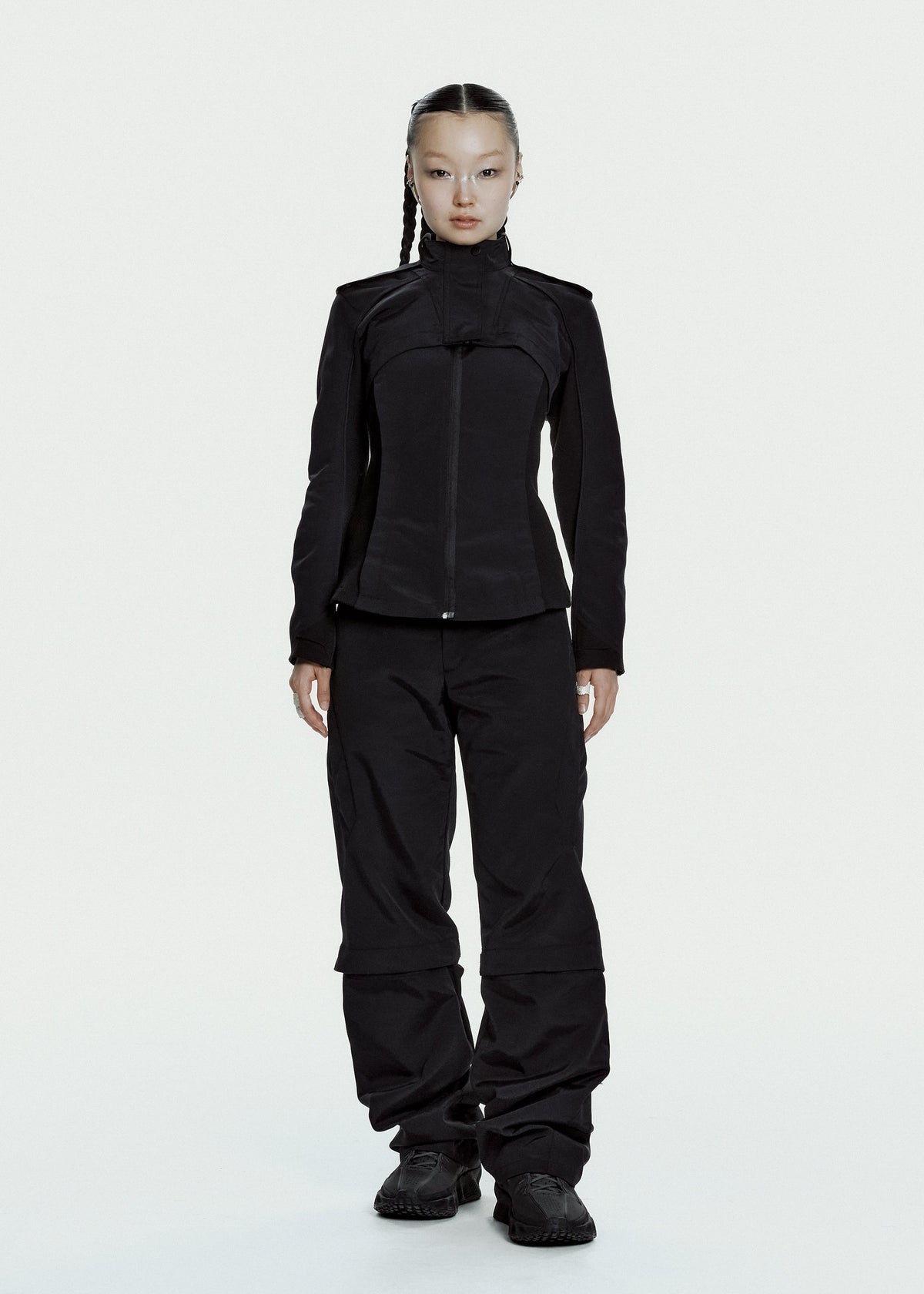 Hyein Seo - Convertible Moto Pants (Black) product image 6 | TRAB K-Fashion Australia