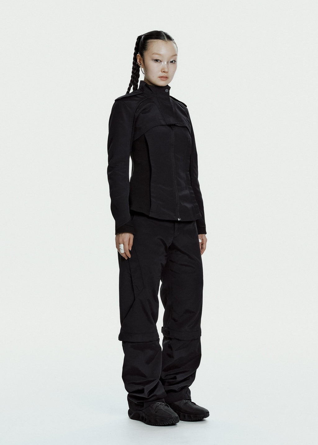 Hyein Seo - Convertible Moto Pants (Black) product image 5 | TRAB K-Fashion Australia