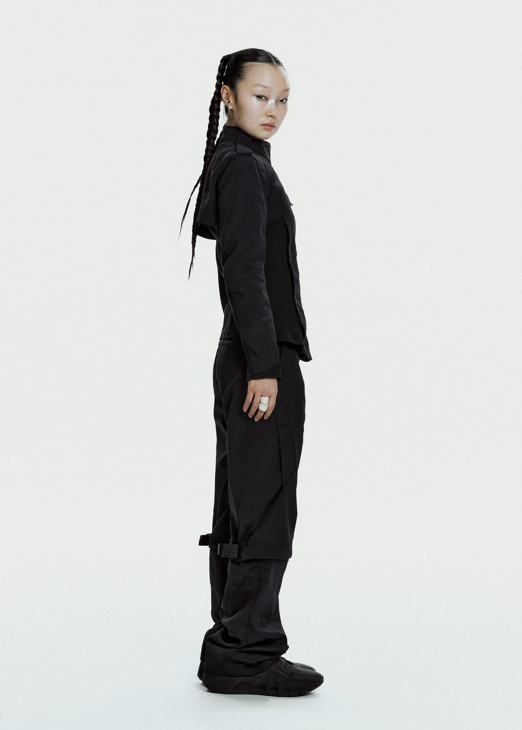 Hyein Seo - Convertible Moto Pants (Black) product image 3 | TRAB K-Fashion Australia