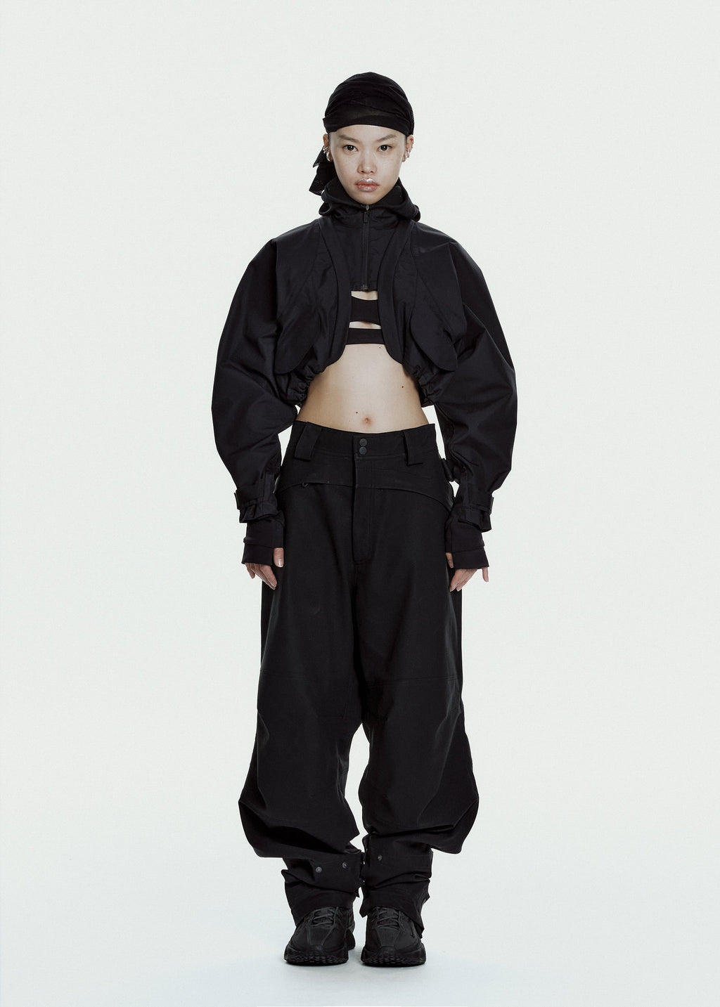 Hyein Seo - Double Layer Bolero Jacket (Black) product image 1 | TRAB K-Fashion Australia