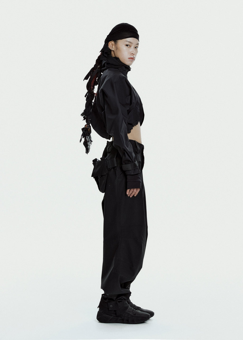 Hyein Seo - Biker Pants w/ Detachable Bag (Black) product image 11 | TRAB K-Fashion Australia