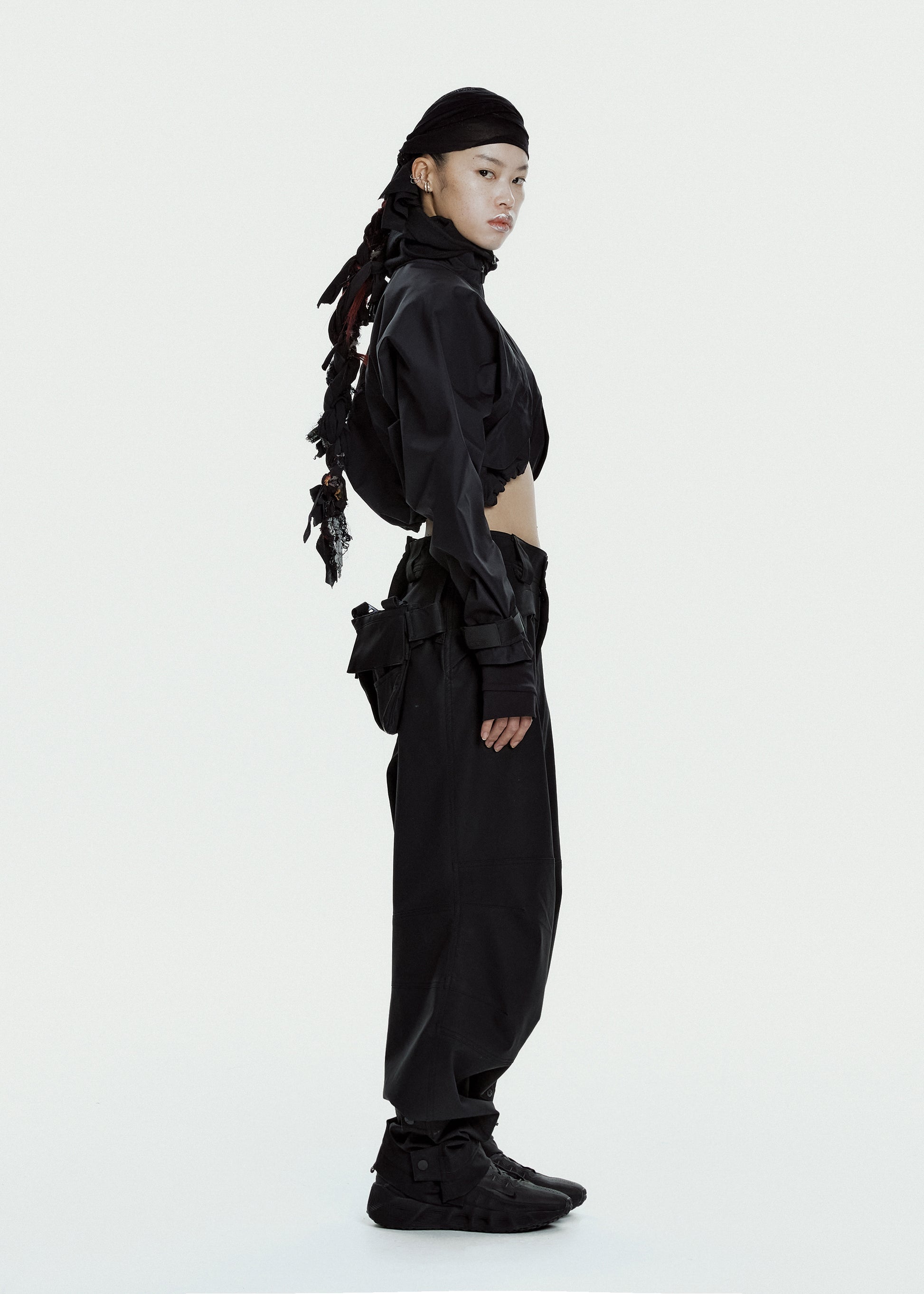 Hyein Seo - Biker Pants w/ Detachable Bag (Black) product image 11 | TRAB K-Fashion Australia