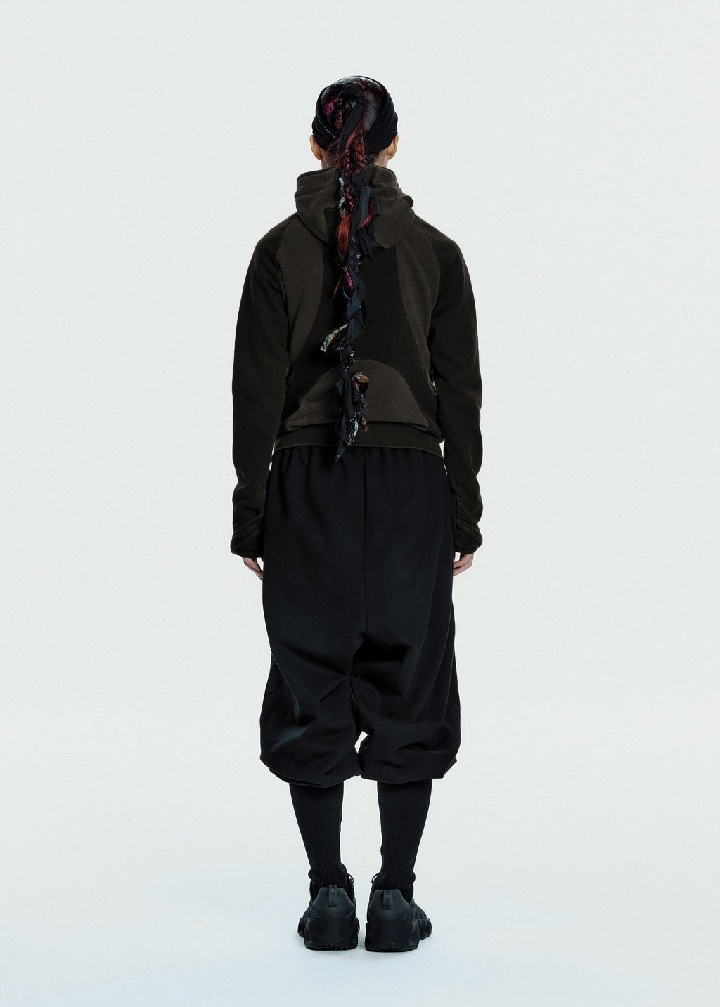 Hyein Seo - Slashed Zip Hoodie (Charcoal) product image 4 | TRAB K-Fashion Australia