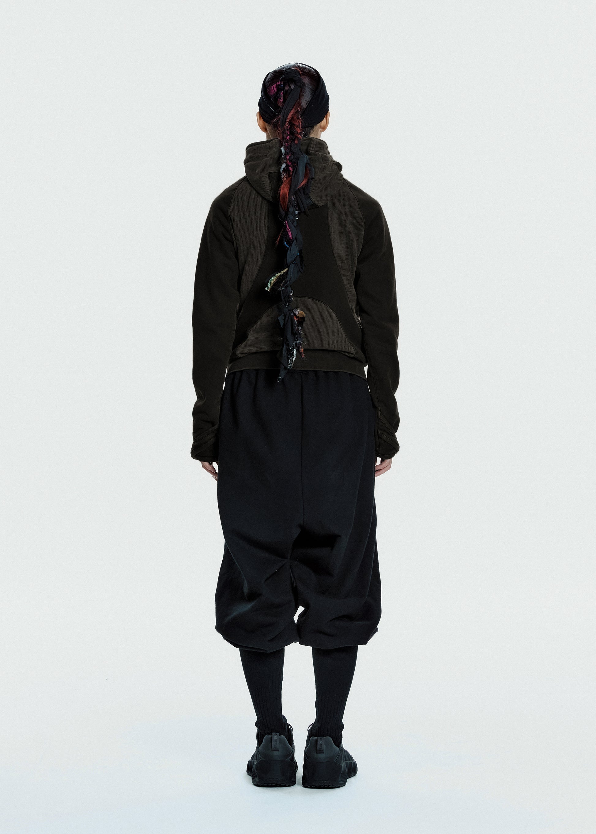 Hyein Seo - Slashed Zip Hoodie (Charcoal) product image 4 | TRAB K-Fashion Australia