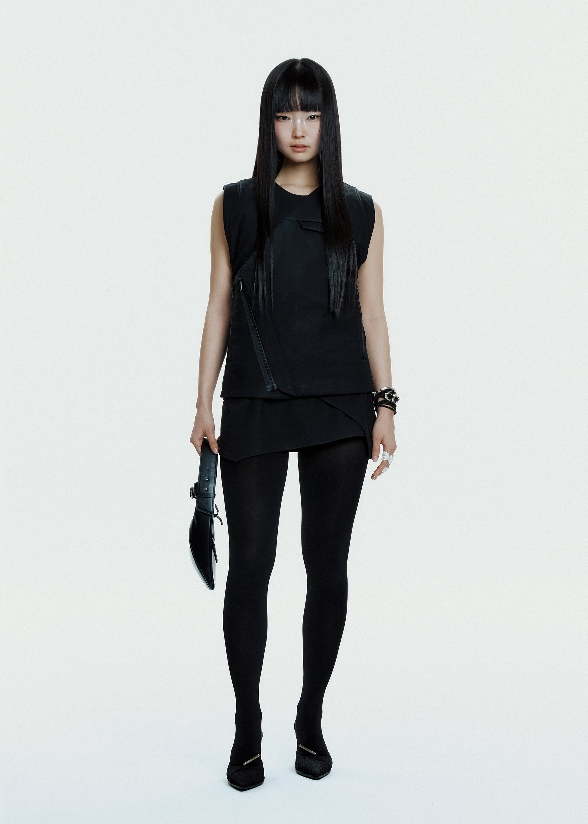 Hyein Seo - Racer Mini Skirt (Black) product image 2 | TRAB K-Fashion Australia