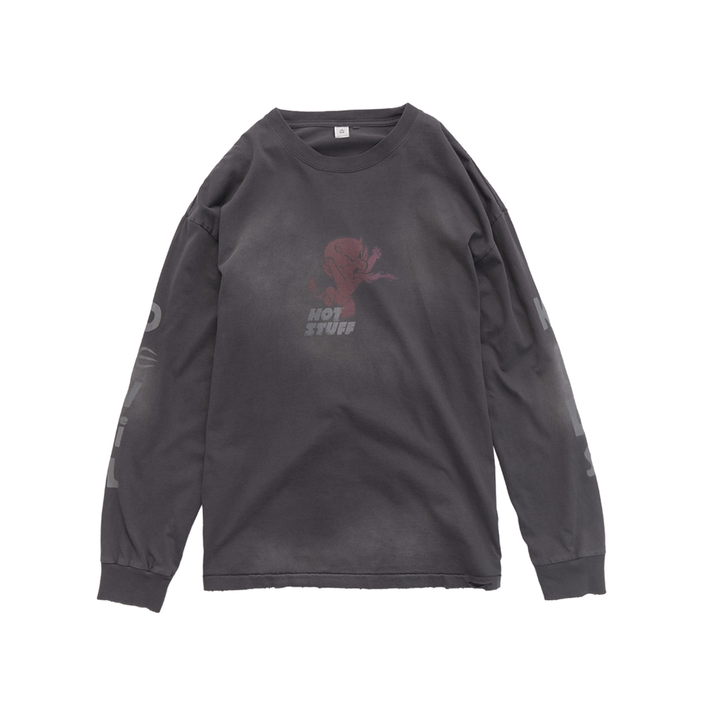 Polyteru - x Hot Stuff Long Sleeves 'Back Spear' Hard (Washed Purple) product image 1 | TRAB K-Fashion Australia
