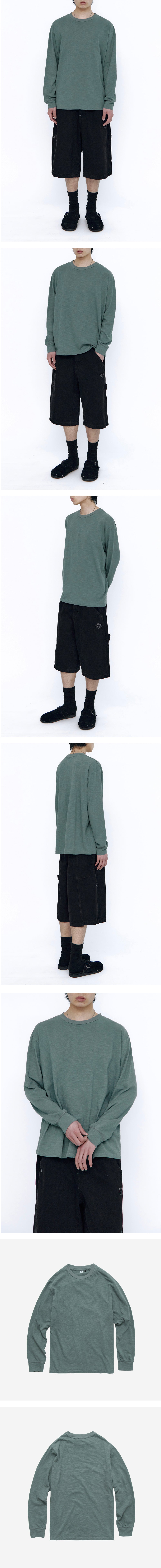 Polyteru - Textured Long Sleeves (Slub Jade) product image 3 | TRAB K-Fashion Australia