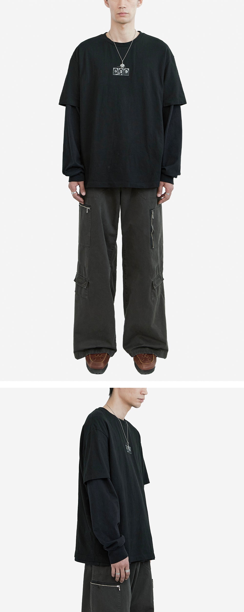 Polyteru - Flight Pants (Khaki Charcoal) product image 2 | TRAB K-Fashion Australia