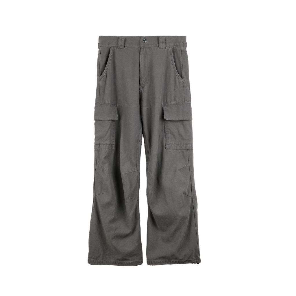 Polyteru - Loosed Cargo Pants Washed (Khaki Gray) product image 1 | TRAB K-Fashion Australia
