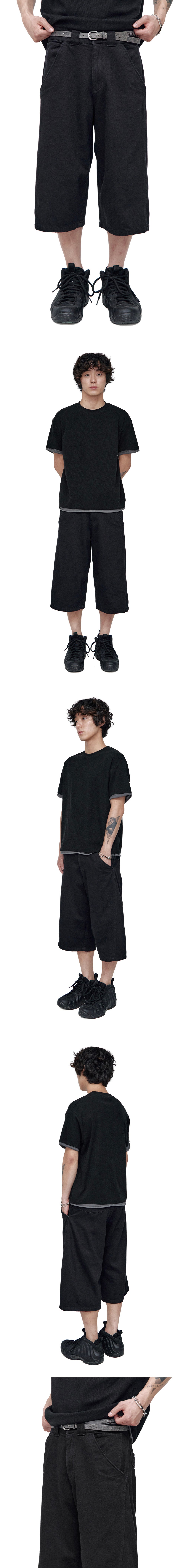 Polyteru - Half Slash Officer Pants (Black) product image 3 | TRAB K-Fashion Australia