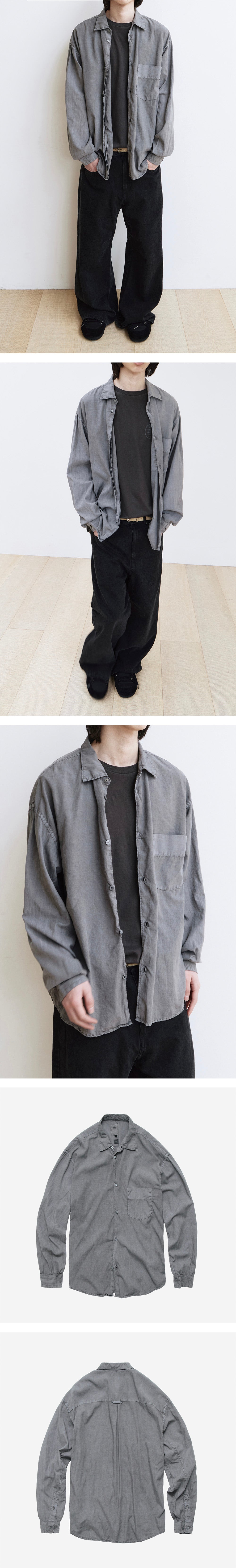 Polyteru - Tenco Loosed Shirt 2.0 (Mid Gray) product image 3 | TRAB K-Fashion Australia
