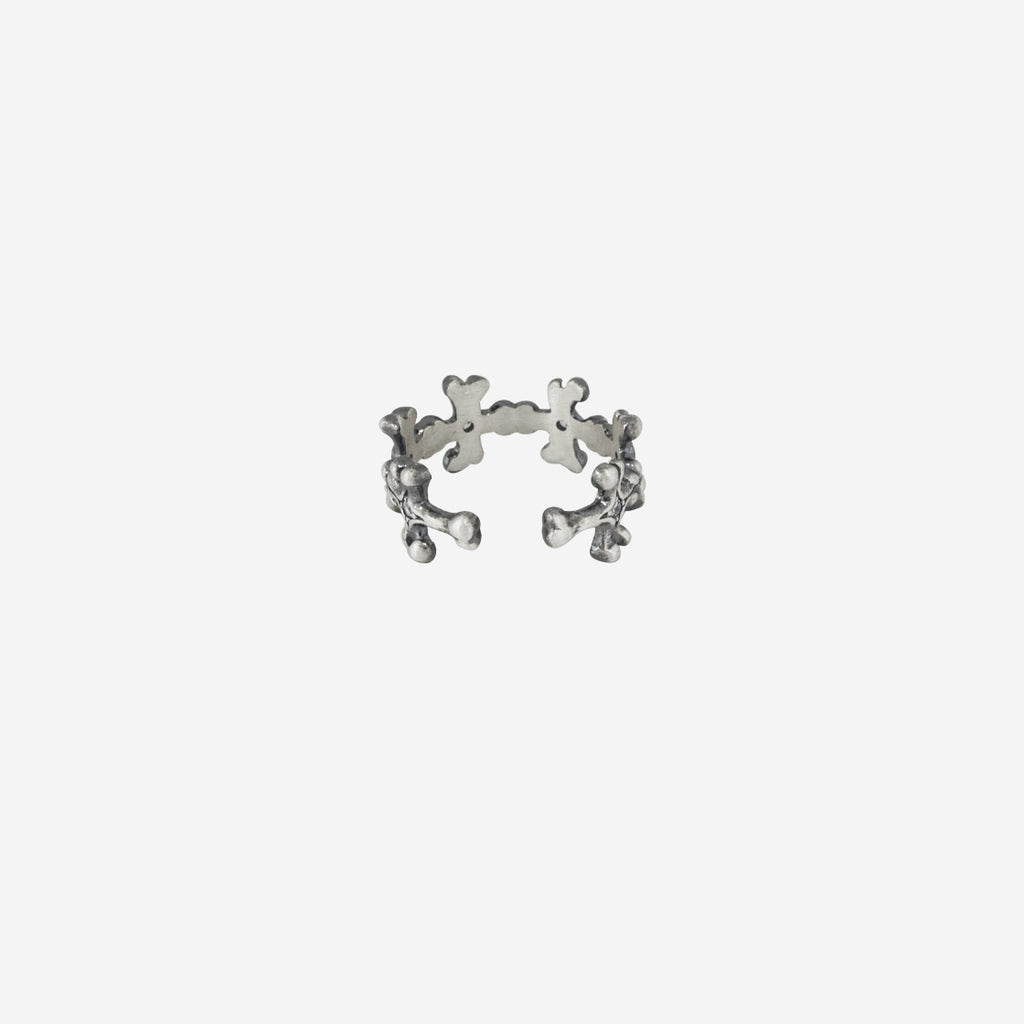 Polyteru - 925 Silver Ring 004 Floral (Cross Bone) product image 2 | TRAB K-Fashion Australia