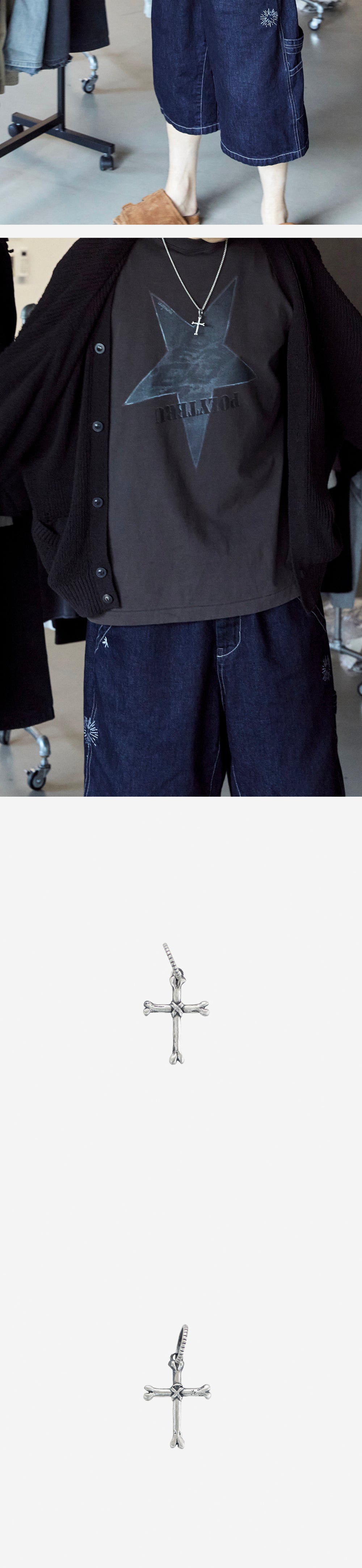 Polyteru - 925 Silver Pendant (Cross Bone) product image 3 | TRAB K-Fashion Australia