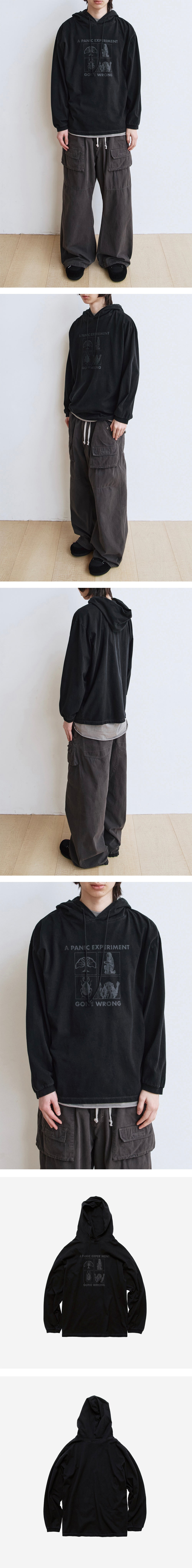 Polyteru - Graphic Hooded Long Sleeves 4 (Frame Black) product image 3 | TRAB K-Fashion Australia