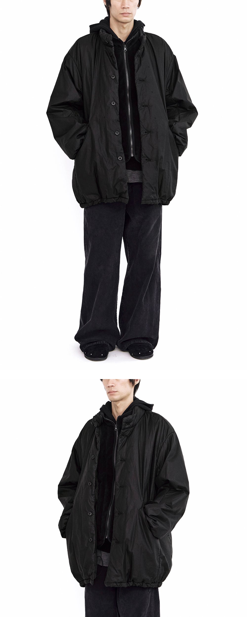 Polyteru - Corduroy Narrow Pants (Purple Charcoal) product image 3 | TRAB K-Fashion Australia