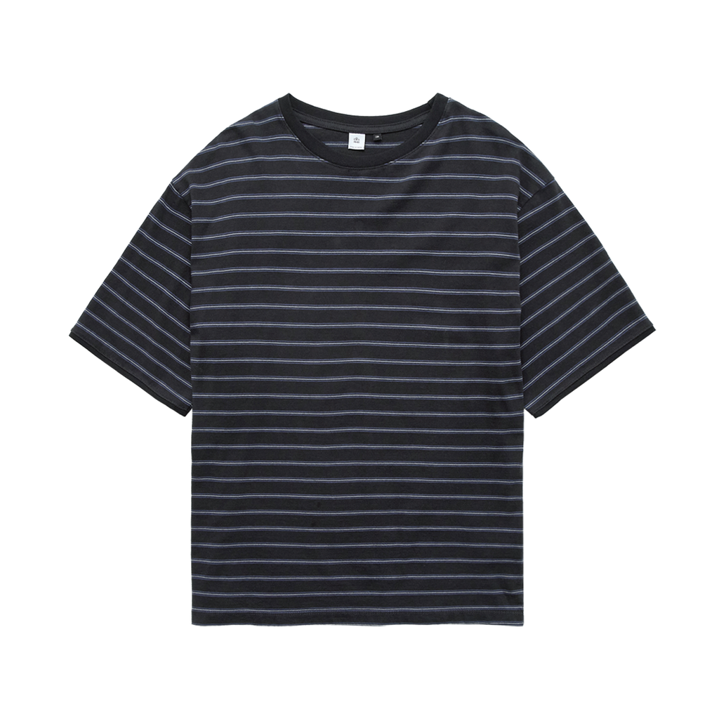 Polyteru - Loosed Striped T-Shirt (Ink Charcoal) product image 1 | TRAB K-Fashion Australia