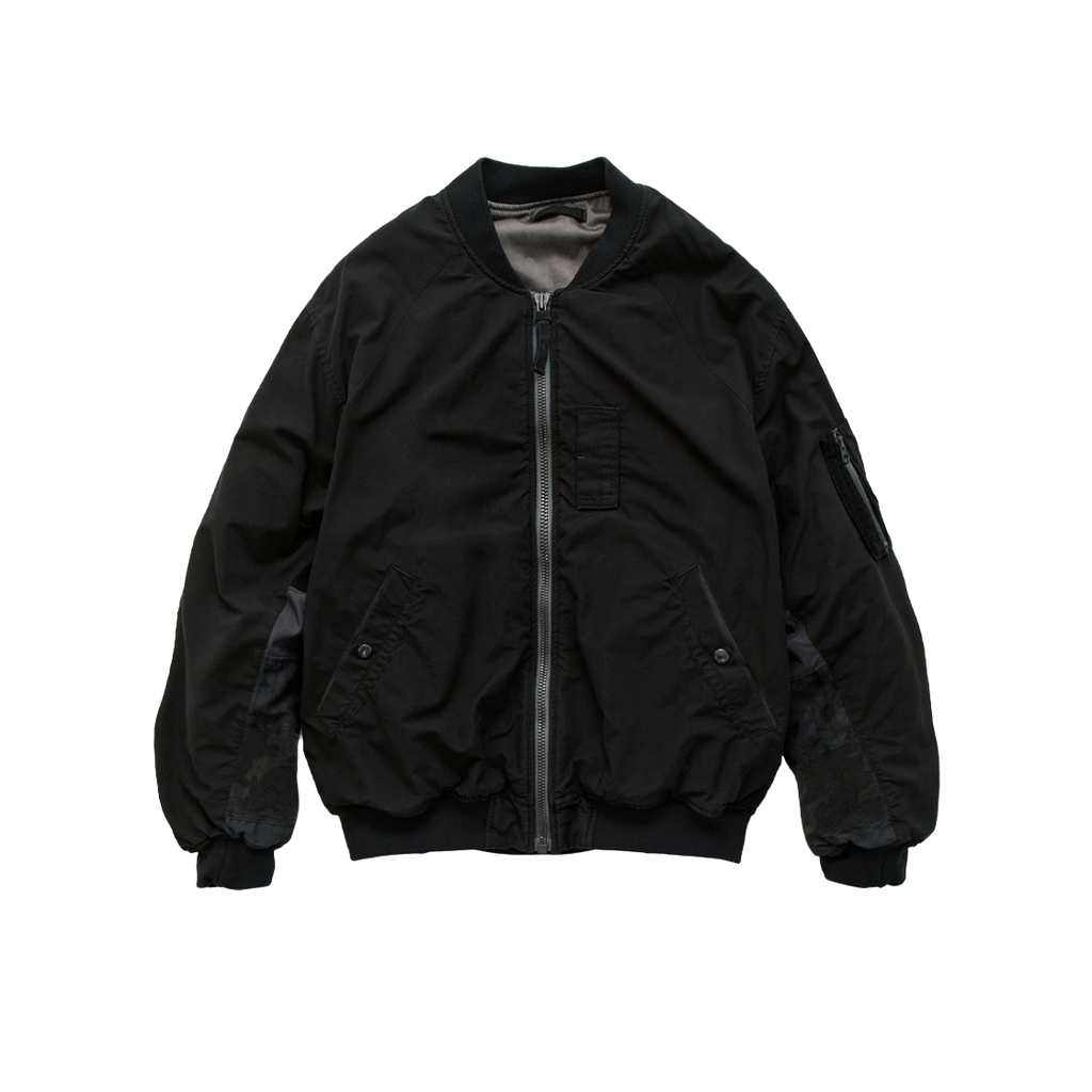 Polyteru - 1011 Reversible Patched MA-1 (Washed Black) product image 1 | TRAB K-Fashion Australia