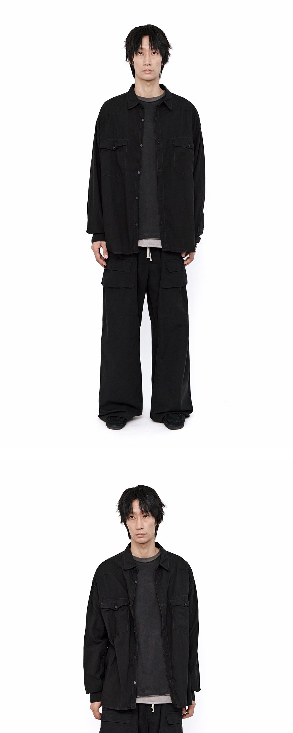 Polyteru - Loosed Tenco Western Shirts (Black) product image 3 | TRAB K-Fashion Australia