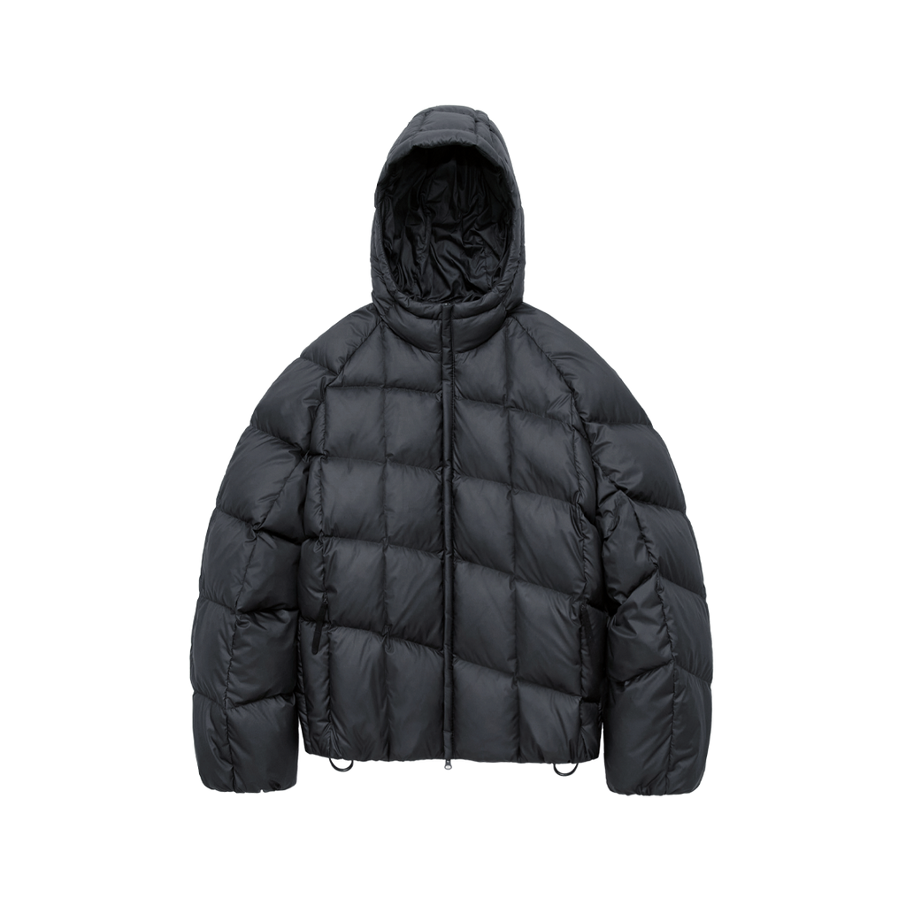 Polyteru - Wave Hooded Down Puffer (Charcoal) product image 1 | TRAB K-Fashion Australia