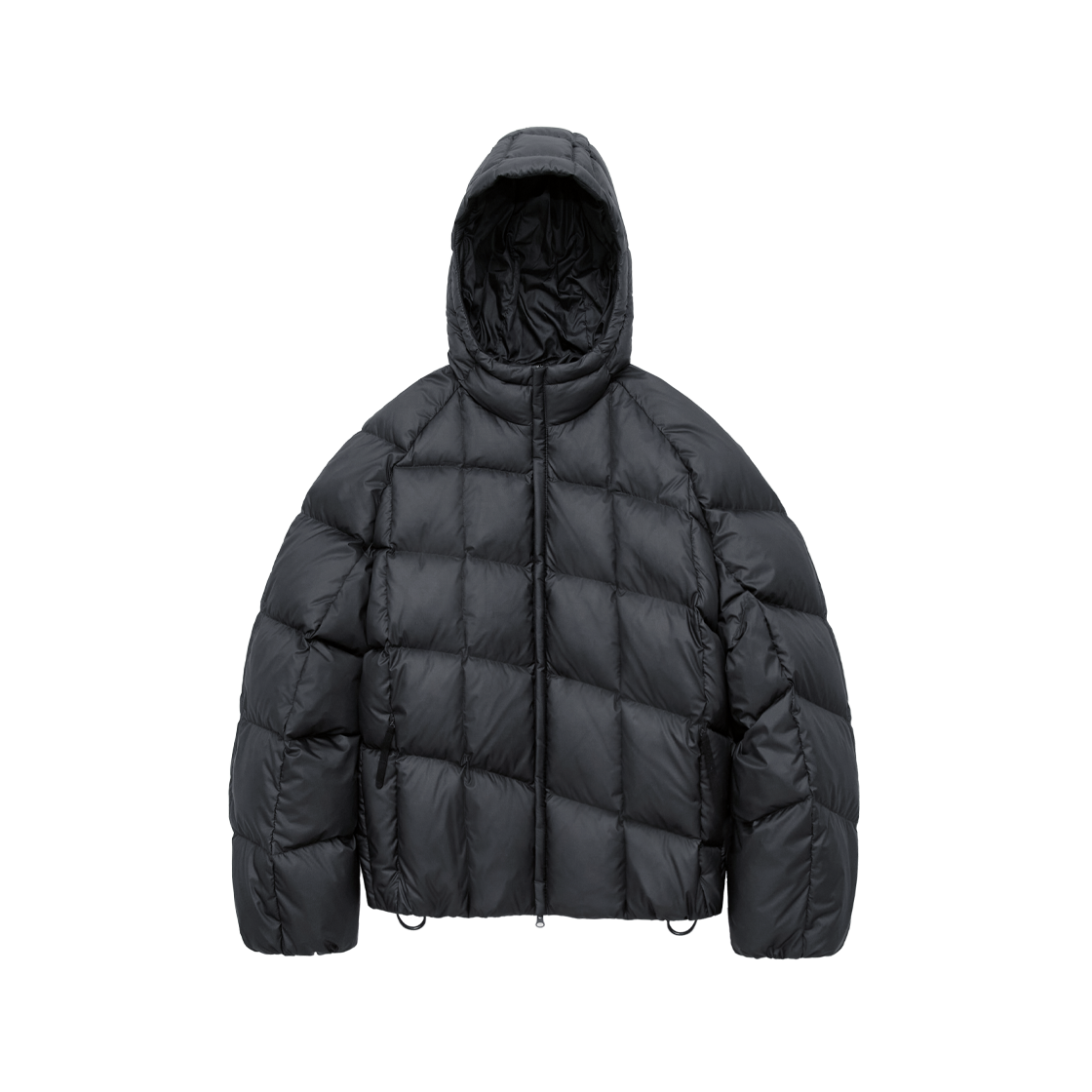 Polyteru - Wave Hooded Down Puffer (Charcoal) product image 1 | TRAB K-Fashion Australia
