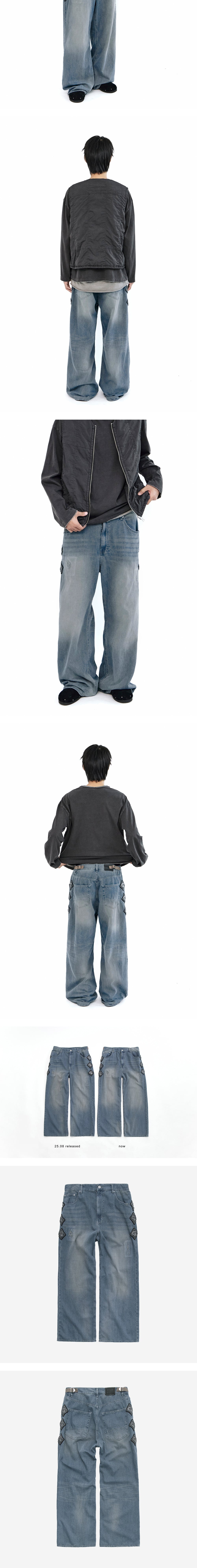 Polyteru - HANK Narrow Gosima Denim Pants (Light Blue) product image 5 | TRAB K-Fashion Australia