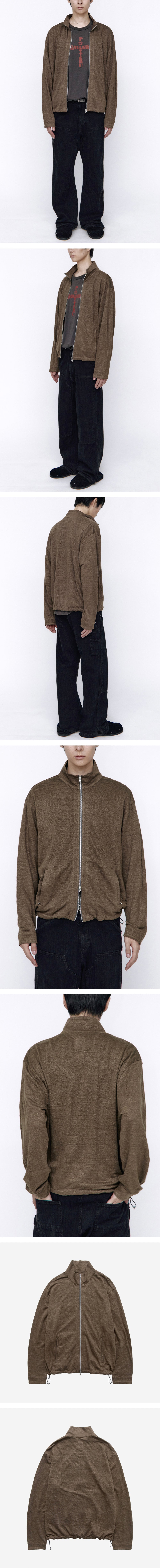 Polyteru - Silky Linen Jersey Zip (Up Taupe) product image 3 | TRAB K-Fashion Australia