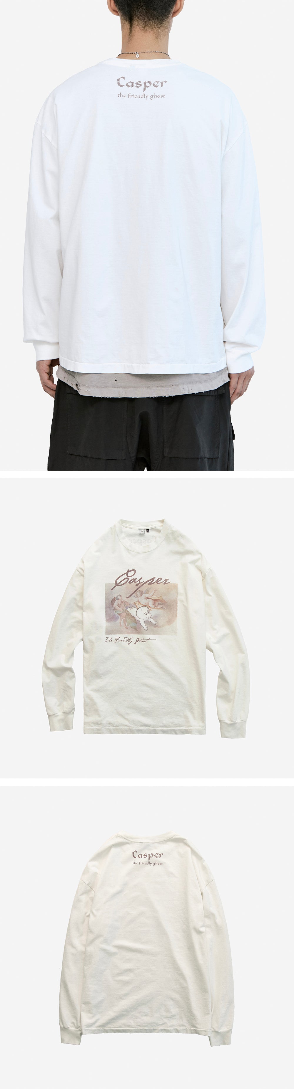 Polyteru - x Casper Long Sleeves 'History' (Used White) product image 4 | TRAB K-Fashion Australia