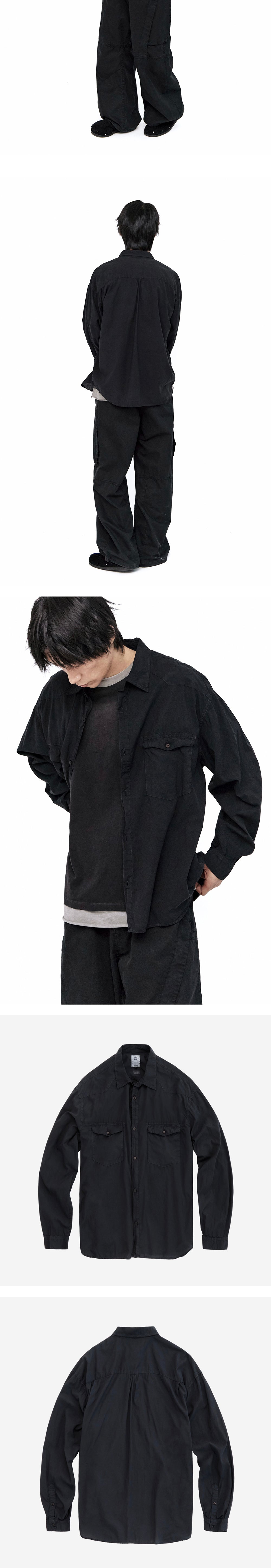 Polyteru - Loosed Tenco Western Shirts Dark (Purple Navy) product image 4 | TRAB K-Fashion Australia