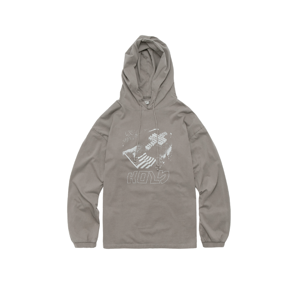Polyteru - Graphic Hooded Long Sleeves (Holy Gray) product image 1 | TRAB K-Fashion Australia