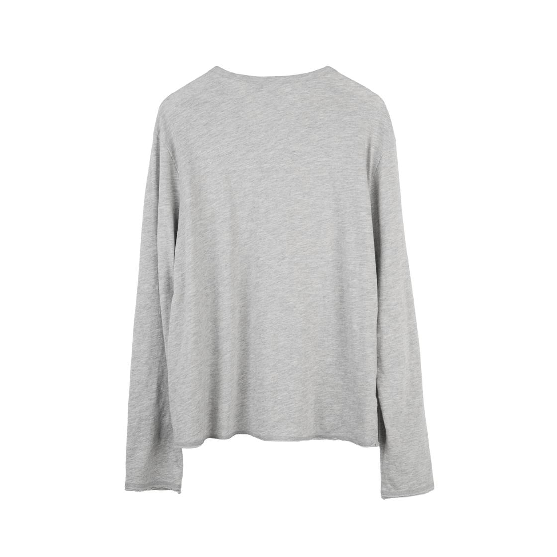 Polyteru - Slub Henley Neck Long Sleeves 3% (Melange Gray) product image 2 | TRAB K-Fashion Australia
