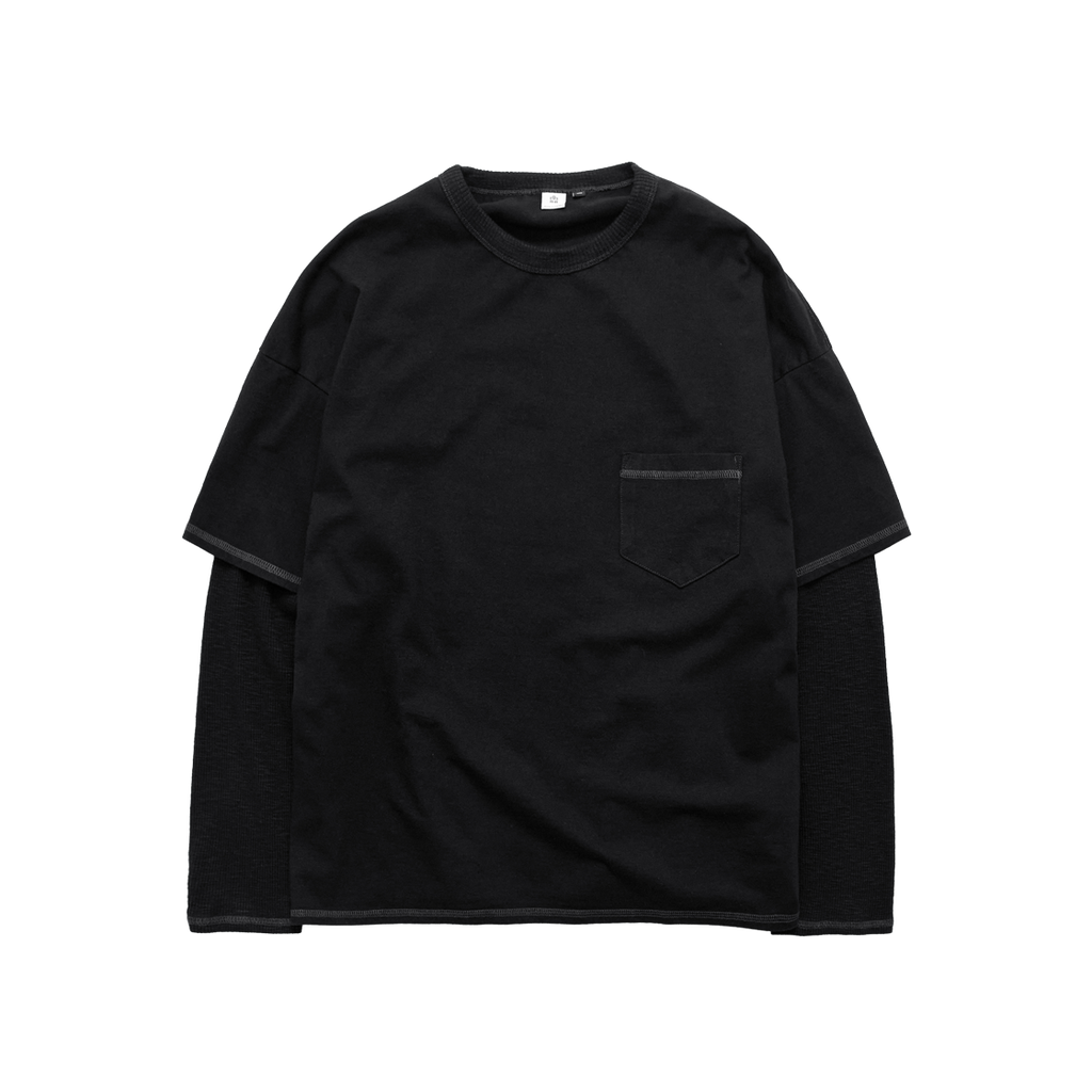 Polyteru - Layered Long Sleeves (Black) product image 1 | TRAB K-Fashion Australia