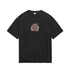 Polyteru - x Hot Stuff 1/2 Sleeves 'Flame' (Washed Black) product image 1 | TRAB K-Fashion Australia