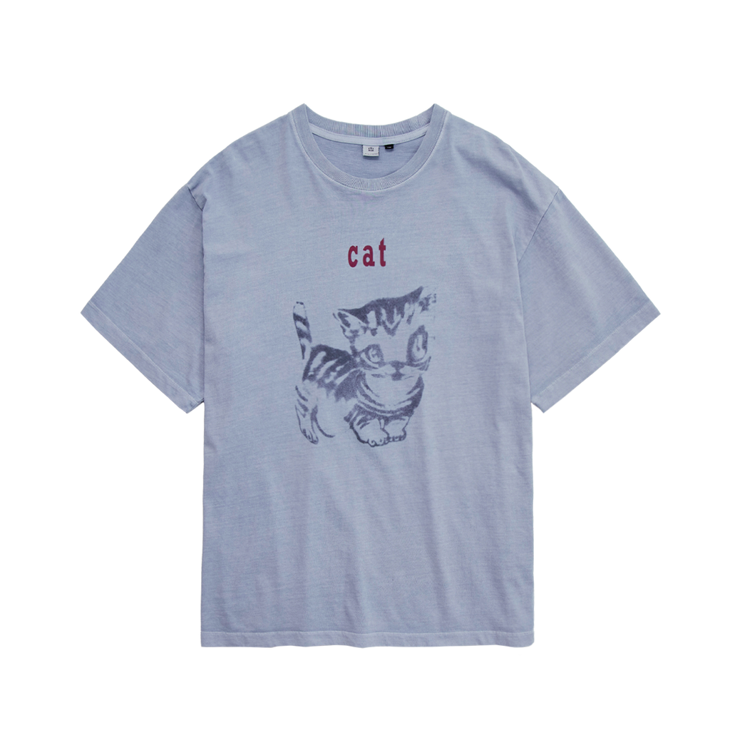 Polyteru - HANK Cat 1/2 Tee (Blue) product image 1 | TRAB K-Fashion Australia