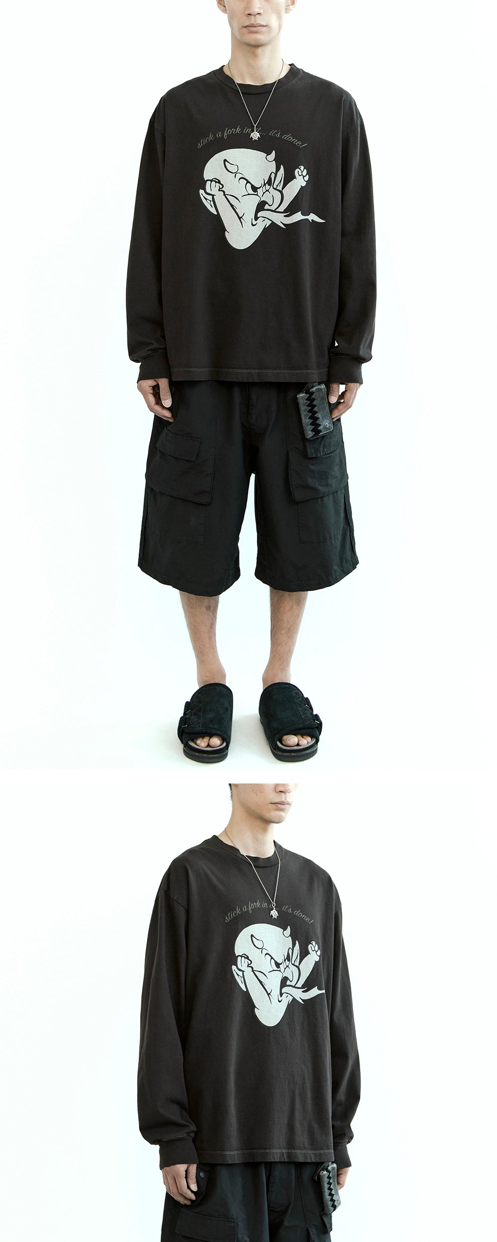Polyteru - x Hot Stuff Long Sleeves ('Angry' Brown) product image 2 | TRAB K-Fashion Australia