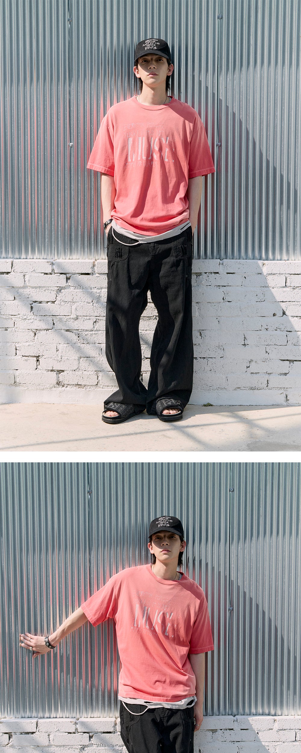 Polyteru - 1011 Marka Muse 1/2 Tee (Faded Red) product image 3 | TRAB K-Fashion Australia