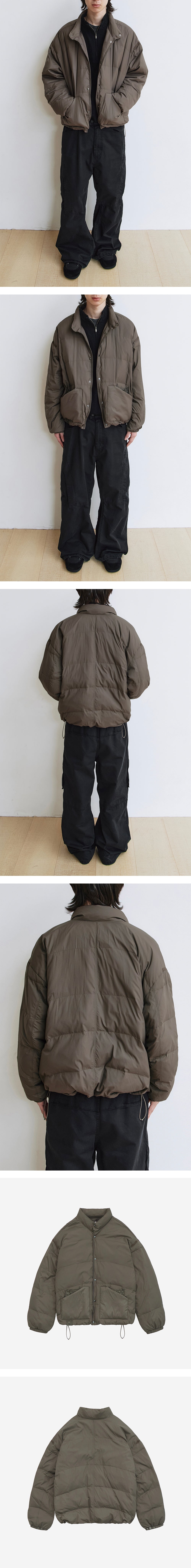 Polyteru - Micro Snap Puff Jacket (Mocha) product image 3 | TRAB K-Fashion Australia