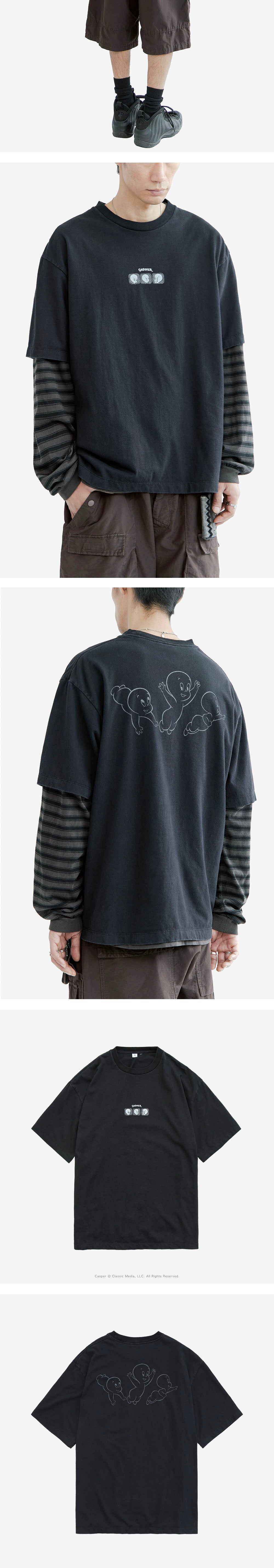 Polyteru - x Casper 1/2 Sleeves 'A Few Good Men' (Washed Black) product image 4 | TRAB K-Fashion Australia