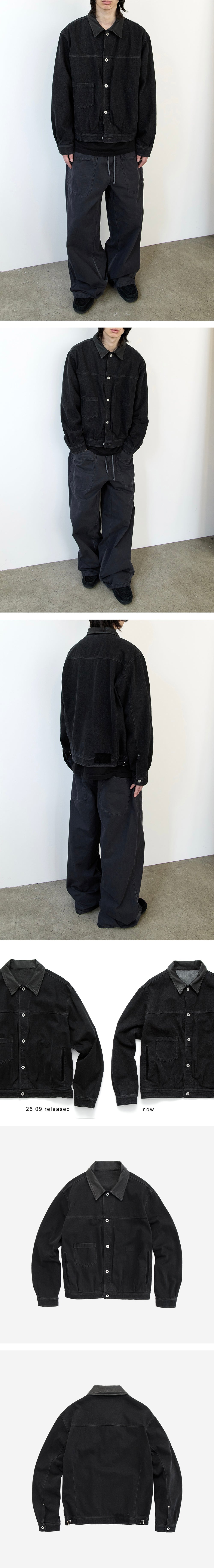 Polyteru - Used Trucker Jacket (Black) product image 3 | TRAB K-Fashion Australia