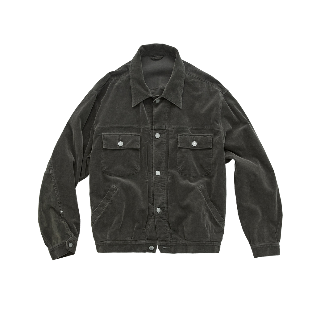 Polyteru - Used Trucker Jacket Corduroy (Camo Olive) product image 1 | TRAB K-Fashion Australia