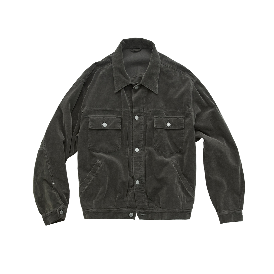 Polyteru - Used Trucker Jacket Corduroy (Camo Olive) product image 1 | TRAB K-Fashion Australia