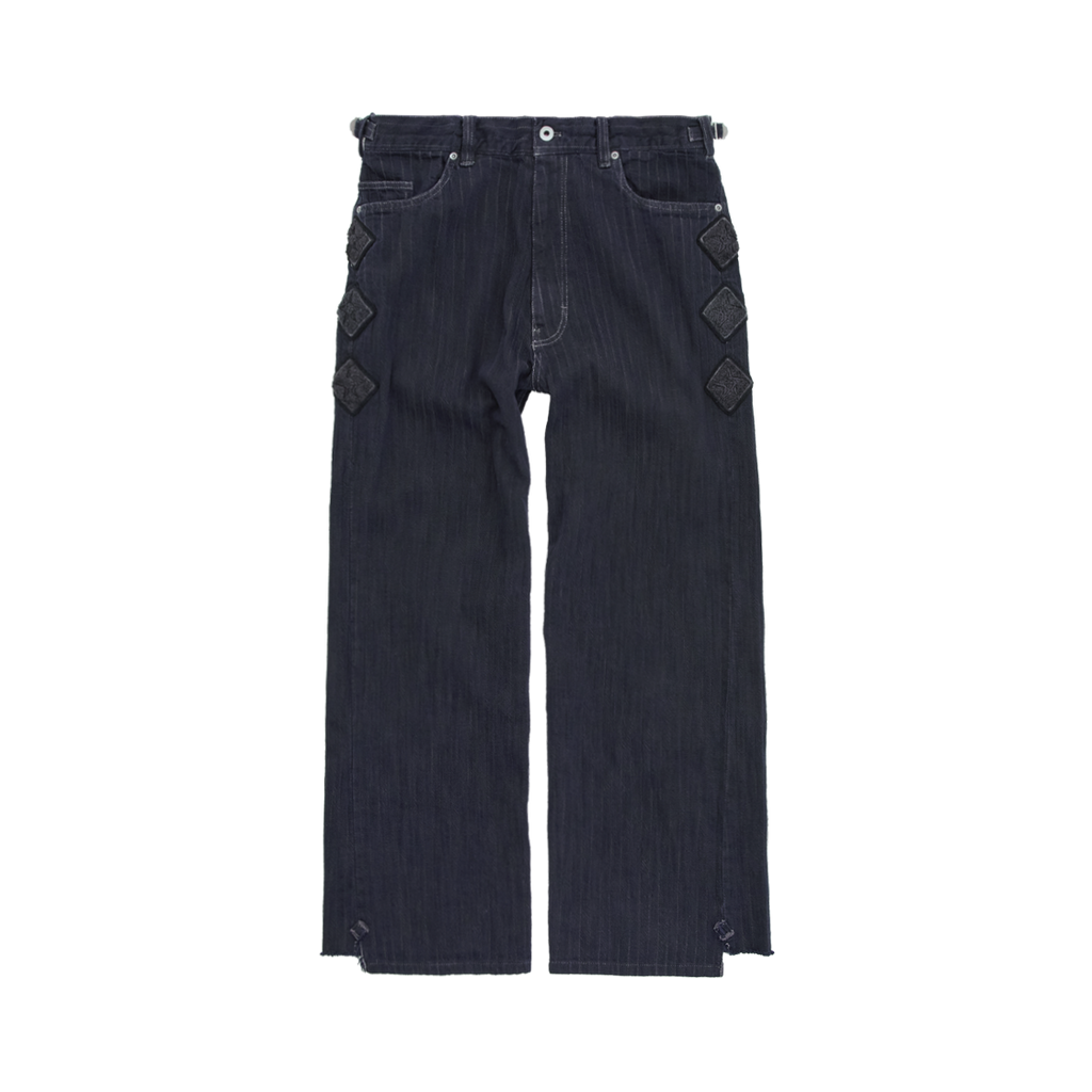 Polyteru - HANK Striped Straight Denim (Blue Charcoal) product image 1 | TRAB K-Fashion Australia