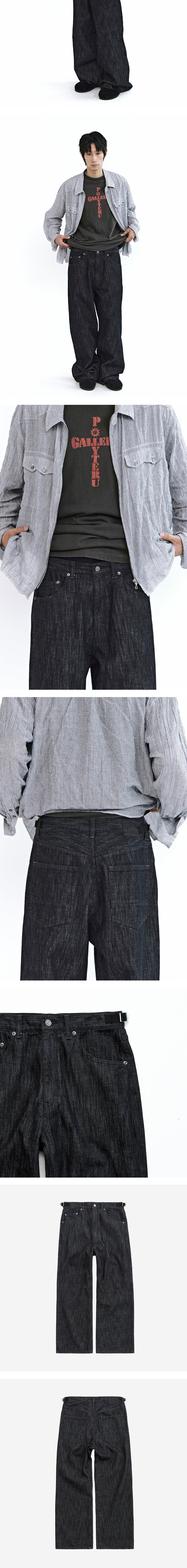 Polyteru - Gosima Denim Pants (Slub Indigo) product image 4 | TRAB K-Fashion Australia