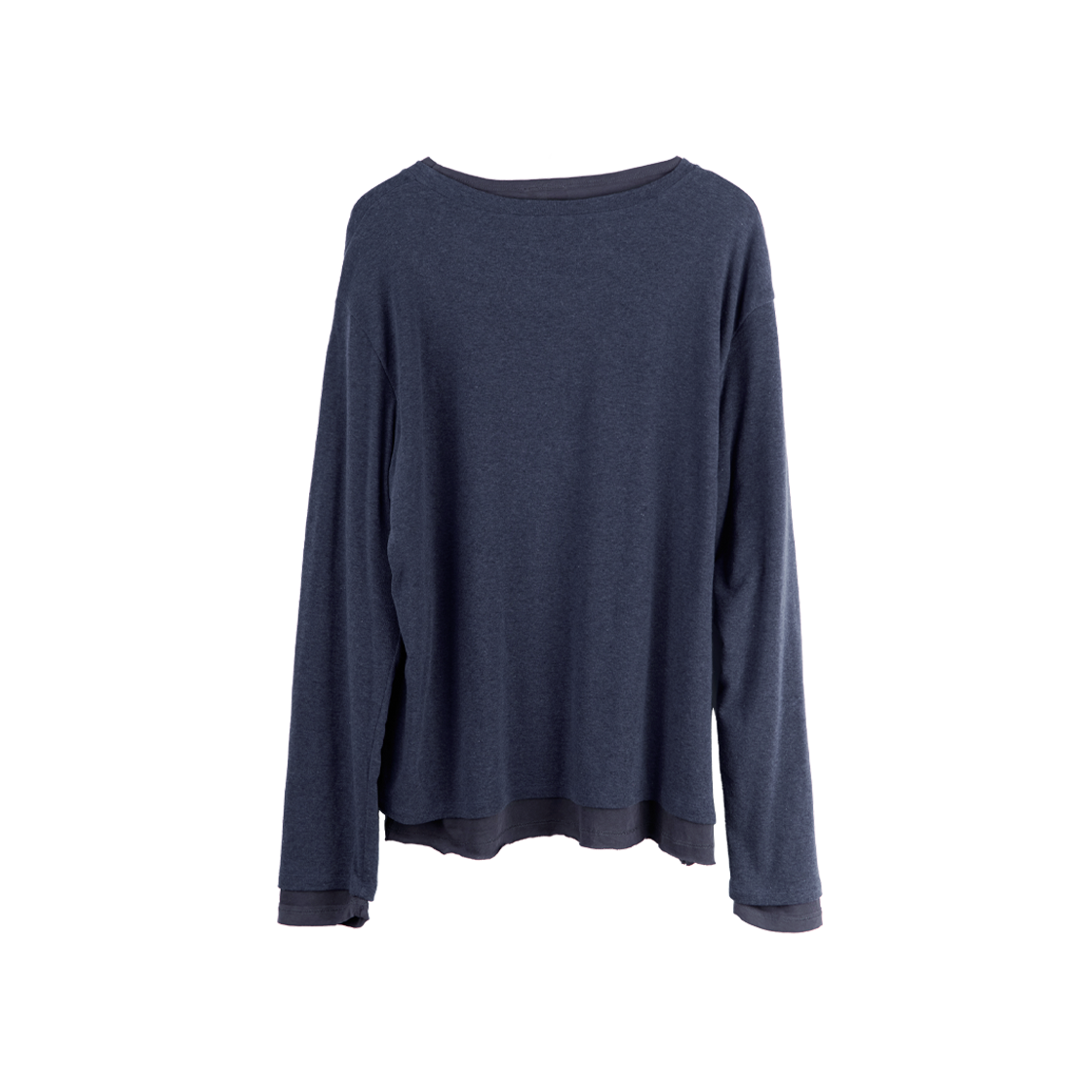 Polyteru - V-Neck Knit Layered Long Sleeves Blue + (Charcoal) product image 2 | TRAB K-Fashion Australia