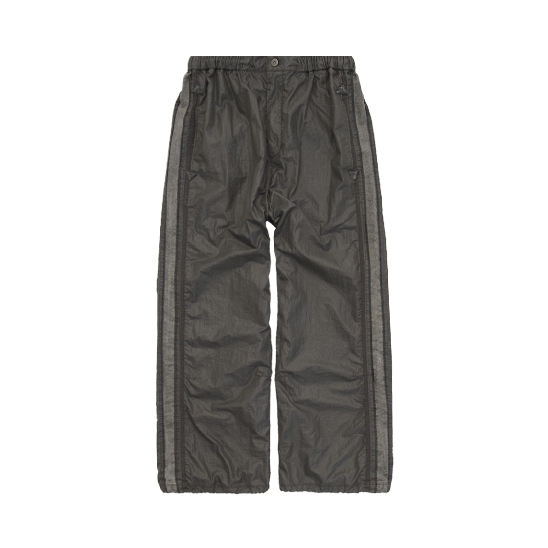 Polyteru - Glossy Track Pants (Khaki Gray) product image 1 | TRAB K-Fashion Australia