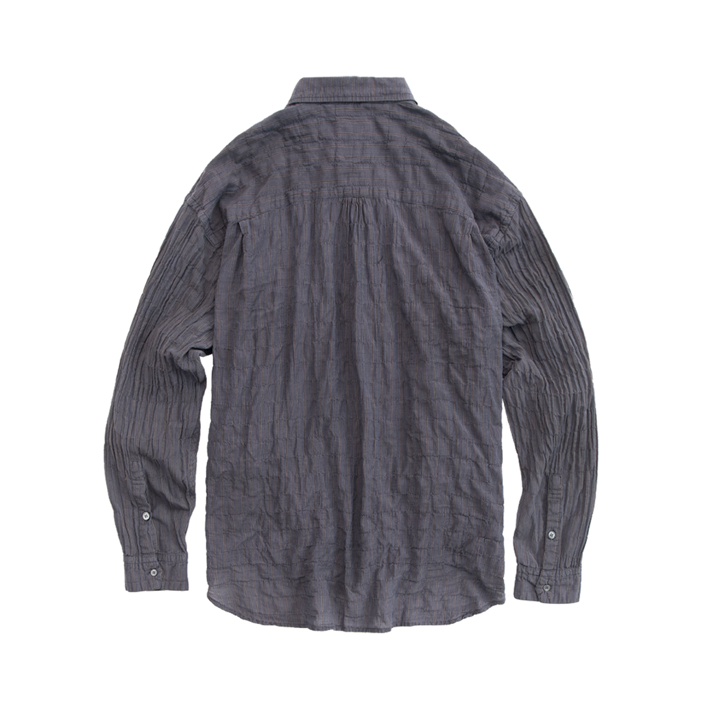 Polyteru - Striped Shirts Dirty Dyed (Purple Gray) product image 2 | TRAB K-Fashion Australia