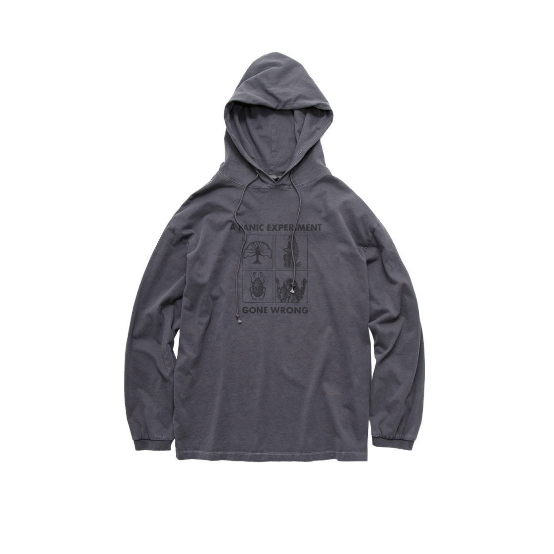 Polyteru - Graphic Hooded Long Sleeves 4 Frame (Purple Gray) product image 1 | TRAB K-Fashion Australia