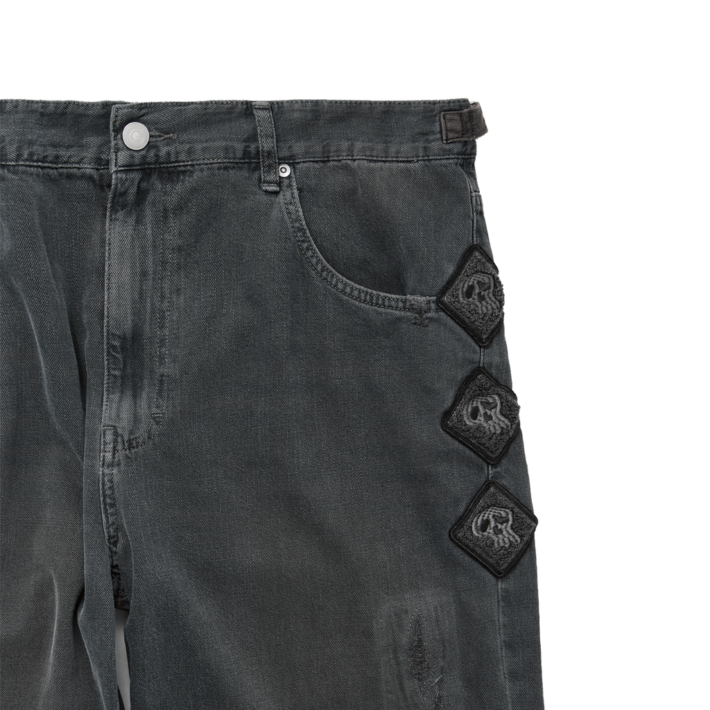 Polyteru - HANK Narrow Gosima Denim Pants (Blue Charcoal) product image 3 | TRAB K-Fashion Australia