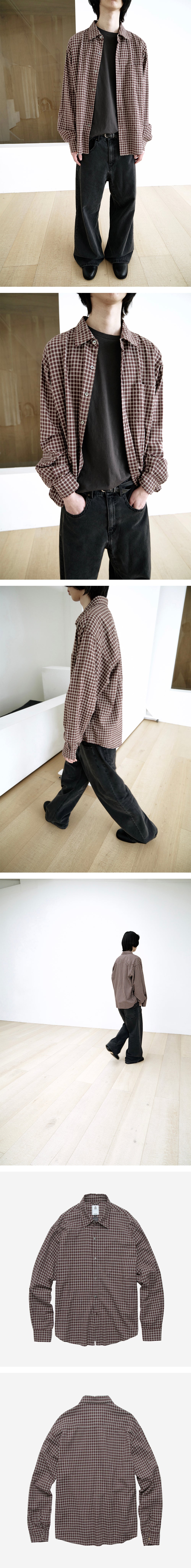 Polyteru - Loosed Check Shirts (Red) product image 3 | TRAB K-Fashion Australia