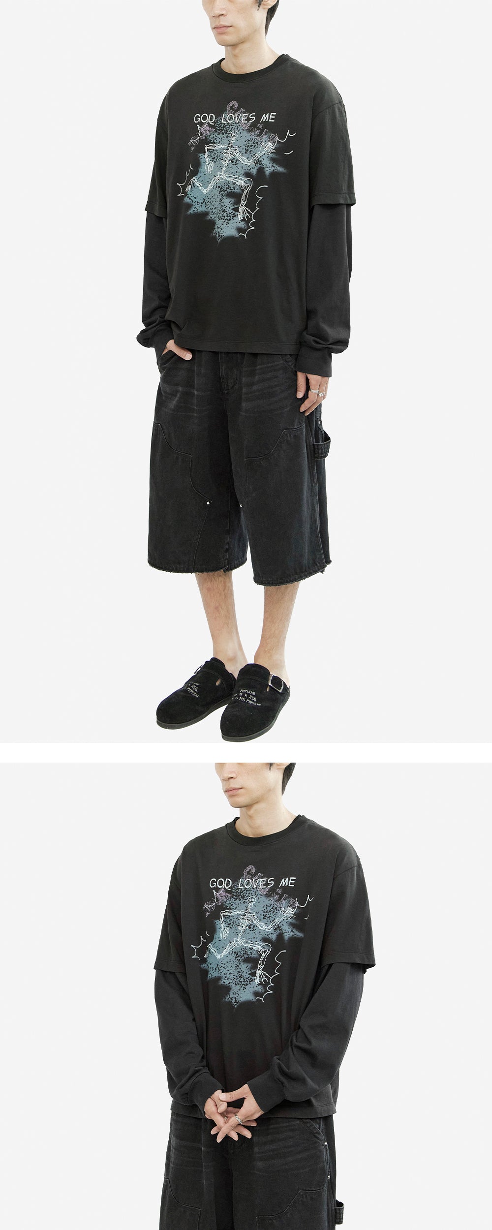 Polyteru - 1011 Lightning 1/2 Tee (Washed Black) product image 3 | TRAB K-Fashion Australia