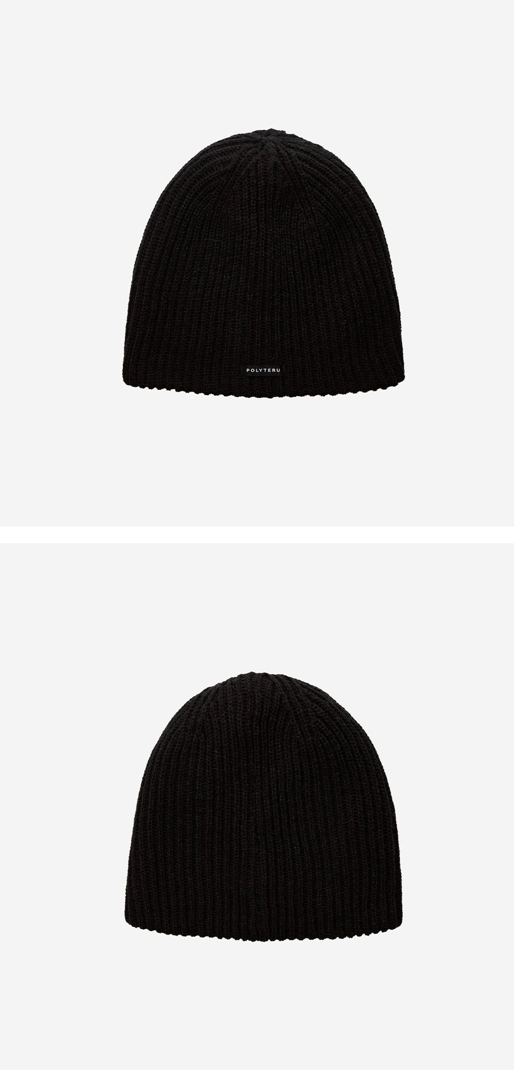 Polyteru - Knit Beanie (Ribbed Black) product image 3 | TRAB K-Fashion Australia